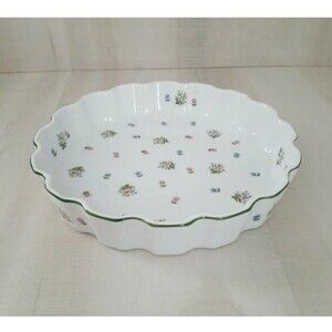 Andrea Petite Fleur Oven to Table 10-1/4" Tart Quiche Baking Dish #6660